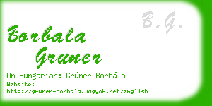 borbala gruner business card