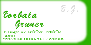 borbala gruner business card
